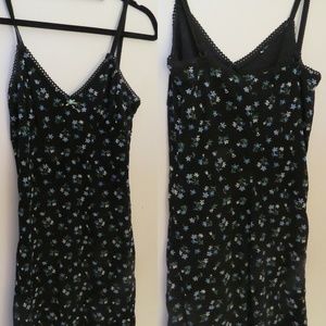 Boutique Europa casual black dress, floral